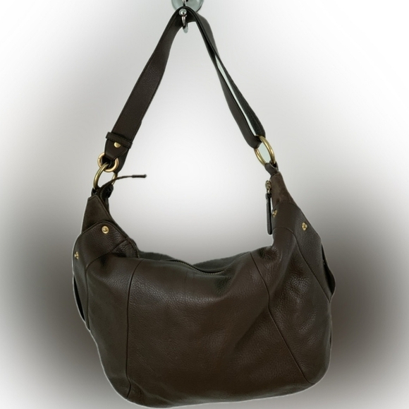🔴 Furla Brown Leather & Suede Hobo Bag - Picture 2 of 8